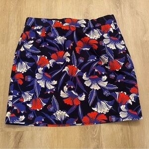 ✨2026 SALE ITEM✨ J Crew Mini Skirt Red, White and Blue Floral Print Womens Sz 8
